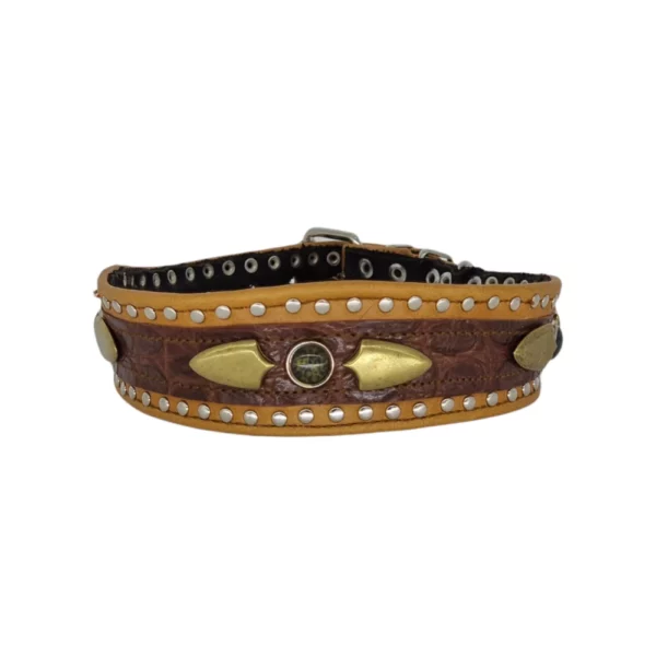 LEderhalsband bruno -handgefertigtes Unikat -bellerei