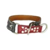 bellerei Halsband Unikat aus Leder und Nieten mit Zugstopp
