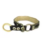 bellerei Halsband Unikat aus Leder und Nieten mit Zugstopp