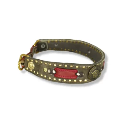 Lederhalsband-Unikat, Handgefertigt. Mit Zugstopp.