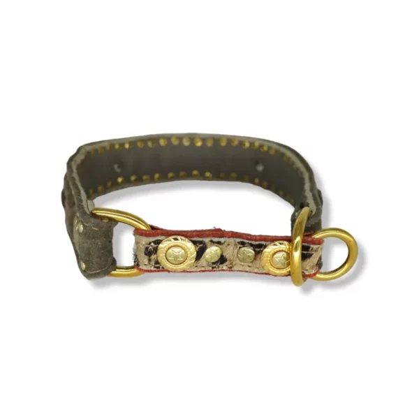 Lederhalsband-Unikat, Handgefertigt. Mit Zugstopp.