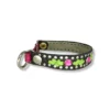 Handgefertigte Lederhalsband mit Nieten und Bling. bellerei-Unikat.