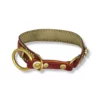 Handgefertigte Lederhalsband mit Nieten und Bling. bellerei-Unikat.