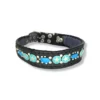 Lederhalsband mit Nieten und Bling. Handgefertigtes Unikat.