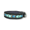 Lederhalsband mit Nieten und Bling. Handgefertigtes Unikat.