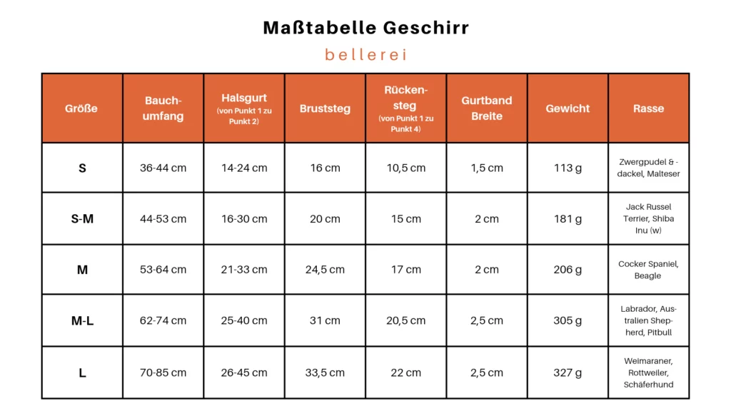 Maß nehmen für Hundegeschirr