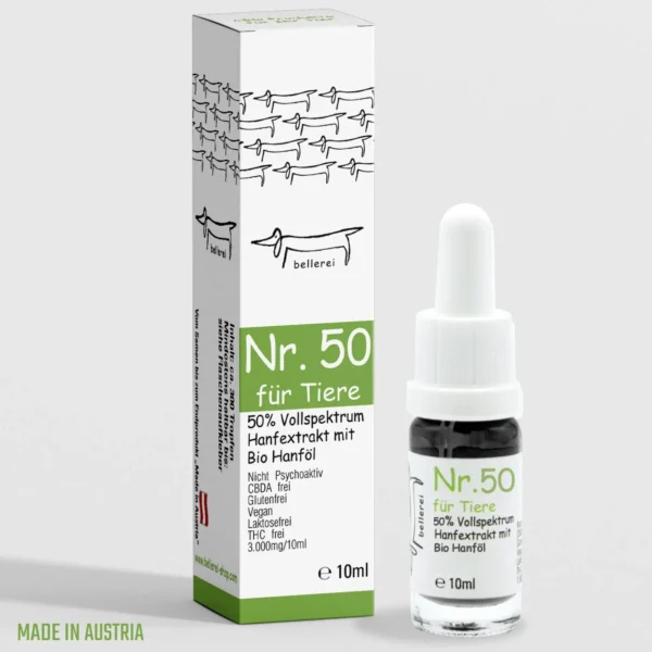 Das natürliche CBD Öl für Hunde mit 50% CBD Anteil.