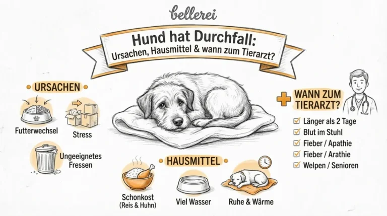 Hund hat Durchfall: Ursachen, Hausmittel & wann zum Tierarzt? Hero