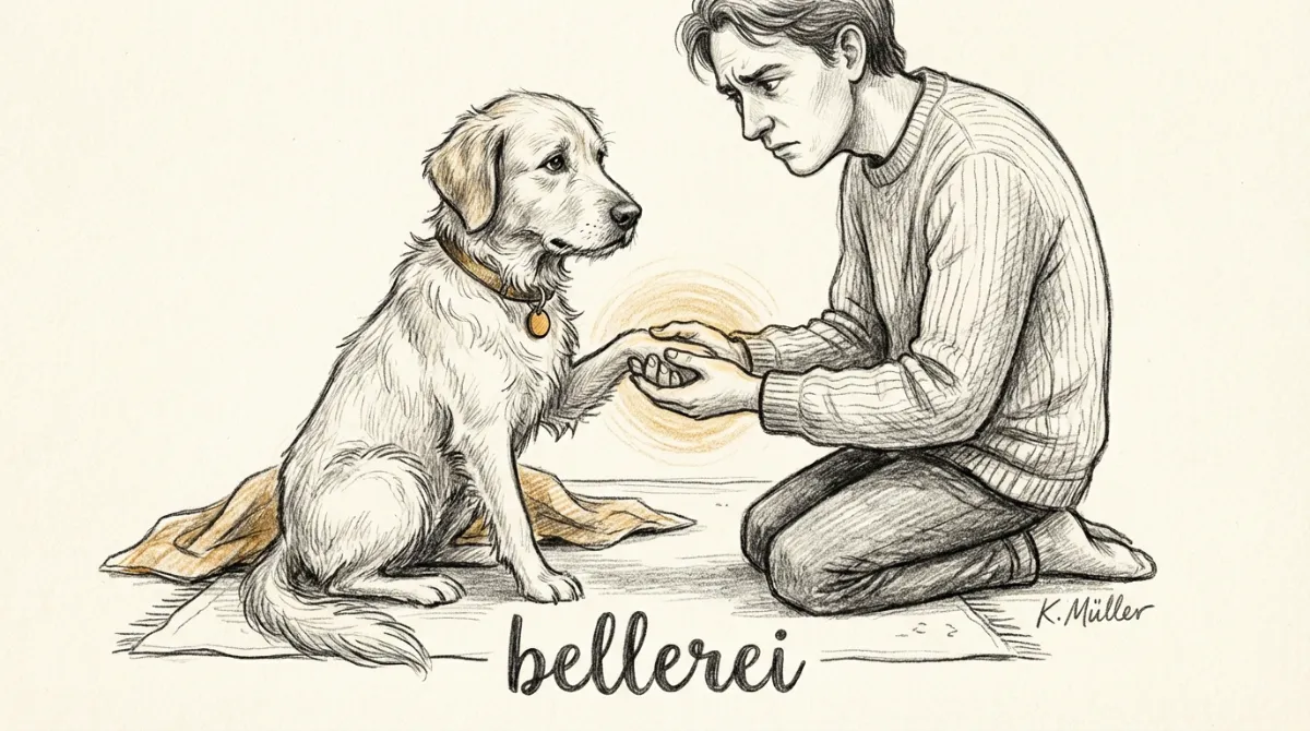 A concerned owner gently examining their dog's paw, illustrating the care taken to identify pain in dogs.