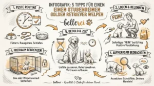Golden Retriever Welpen Erziehung: 5 Tipps für Stubenreinheit