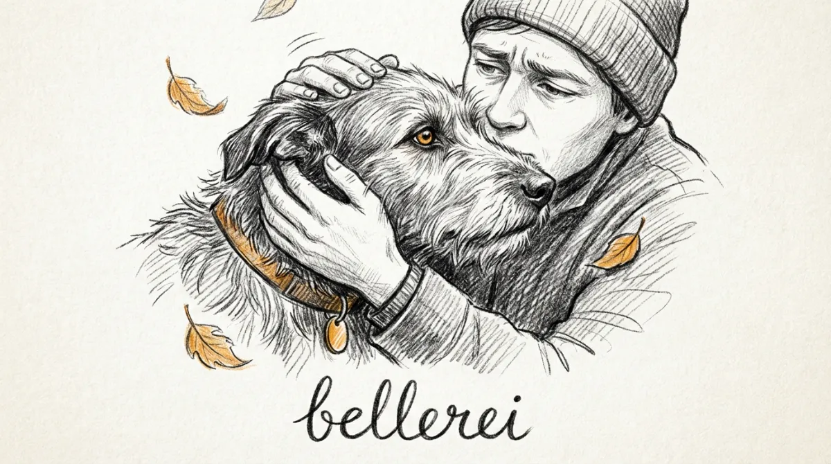 Mensch umarmt Vierbeiner liebevoll: Fürsorge für gesundes Hundeleben.