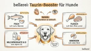Taurin-Quellen und Vorteile für die Herzgesundheit deines Hundes.