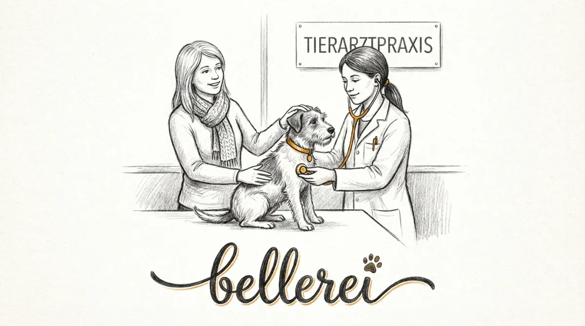 Tierarzt untersucht Hund: Herzgesundheit, Hundeernährung und Taurin sind wichtig.