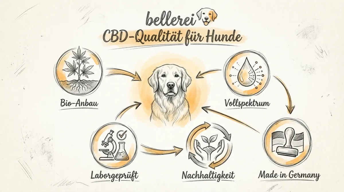bellerei CBD Öl Qualität für Hunde bei Arthrose und Schmerzen.