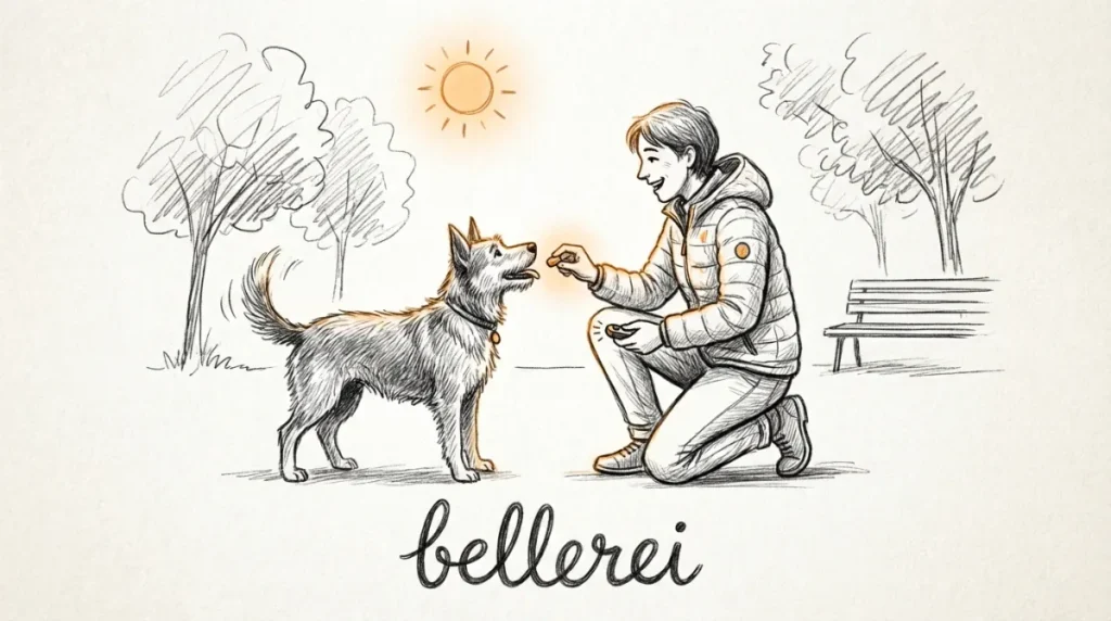 Hund lernt Tricks mit positiver Verstärkung beim Clickertraining