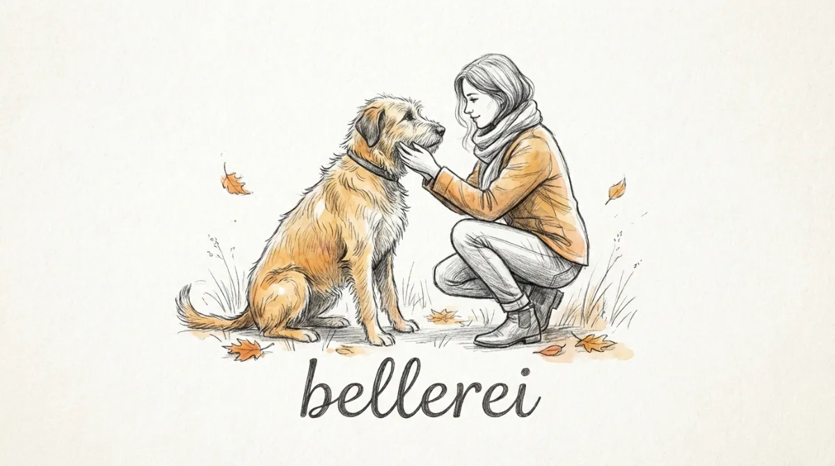 Frau beruhigt Angsthund sanft, Fehler im Training vermeiden, Stressreduktion.