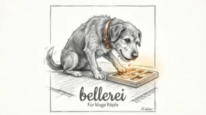 Smarte Fellnase löst bellerei Intelligenzspielzeug gegen Hundedemenz.
