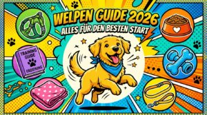 Welpen Erstausstattung Guide 2026 Pop Art Infografik