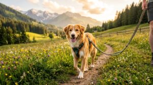 Hund im gepolsterten Y-Geschirr im Test 2026